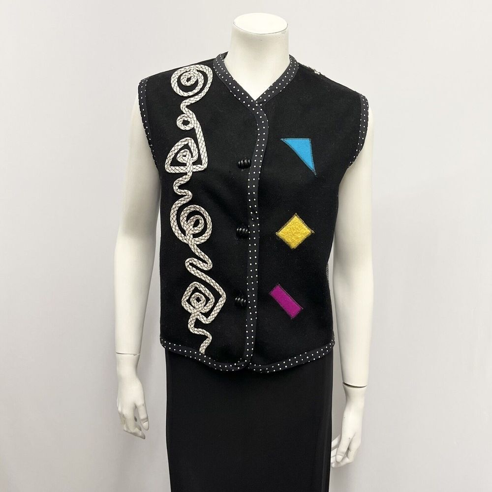 Fiber Artist Vintage Lynn Murray Vest‎ Wool Size Large L